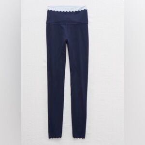 Aerie Navy Women's Leggings scalloped 7/8 length